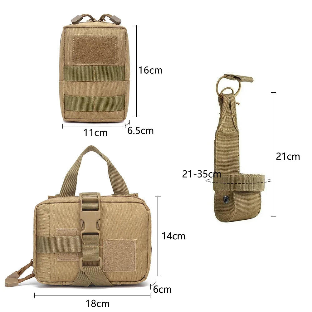 Dog Tactical Bags Set With MOLLE Pouches For Harness