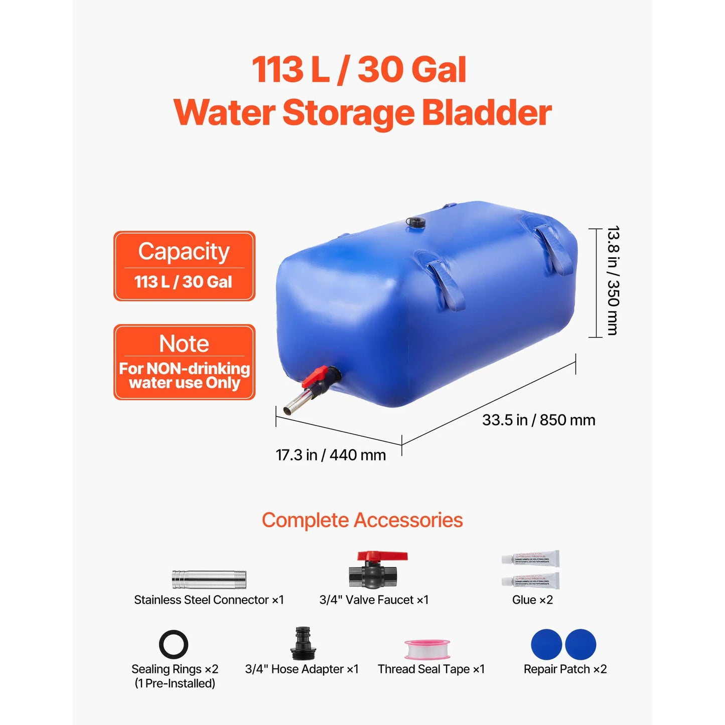 SucceBuy TPU Water Storage Bladder Portable Collapsible Bag For Camping
