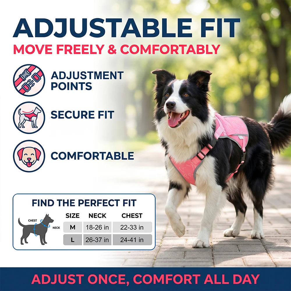 Cooling Vest For Dogs With Replaceable Cooling Packs, Lightweight