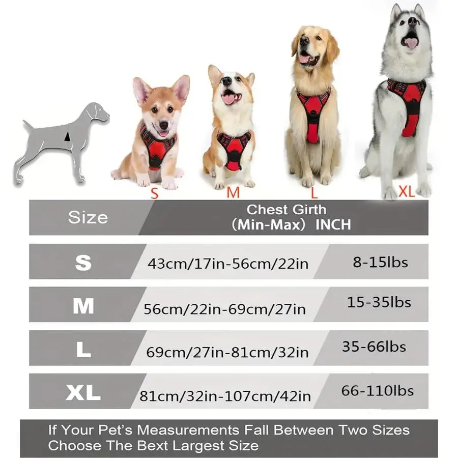Leather Dog Collar Harness Leash Set For All Breeds