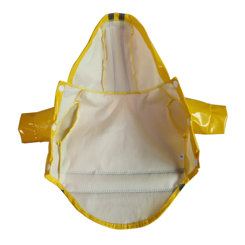 Waterproof PU Dog Raincoat With Hood For Pets