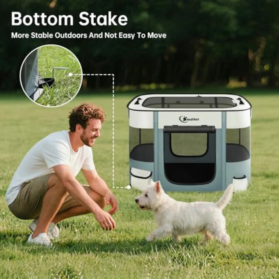 Foldable Pet Playpen Kennel for Dogs Cats Rabbits and More
