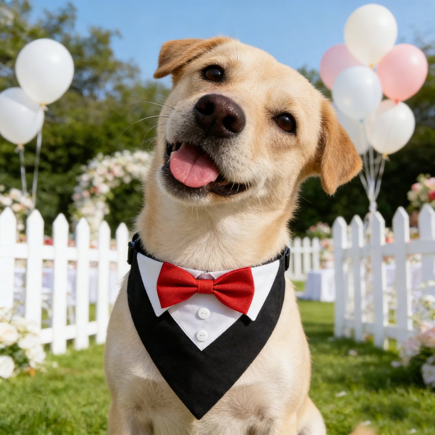 Sucado Bow Tie Dog Collar Tuxedo Bandana For Pets Wedding