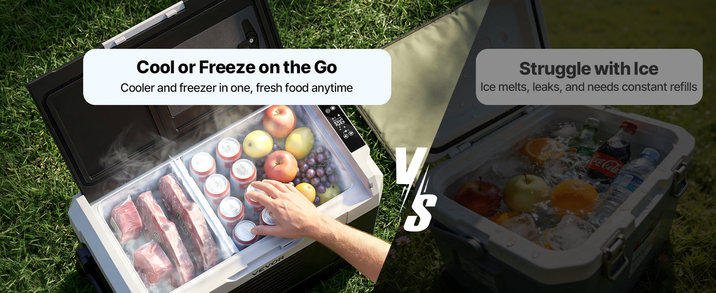 SucceBuy Portable Car Refrigerator With Wheels And App Control
