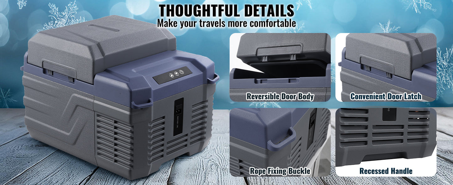 SucceBuy Portable Car Refrigerator Dual Zone Bluetooth Cooler RV