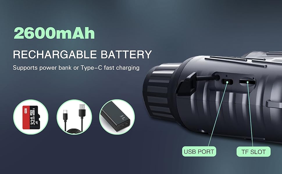 DIYIMIN Night Vision Binoculars 8x Digital Zoom HD 1080P