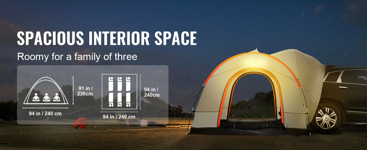 SucceBuy SUV Camping Tent With Rain Layer And Carry Bag