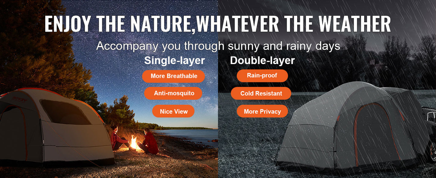 SucceBuy SUV Camping Tent With Double Layer Rainproof Design