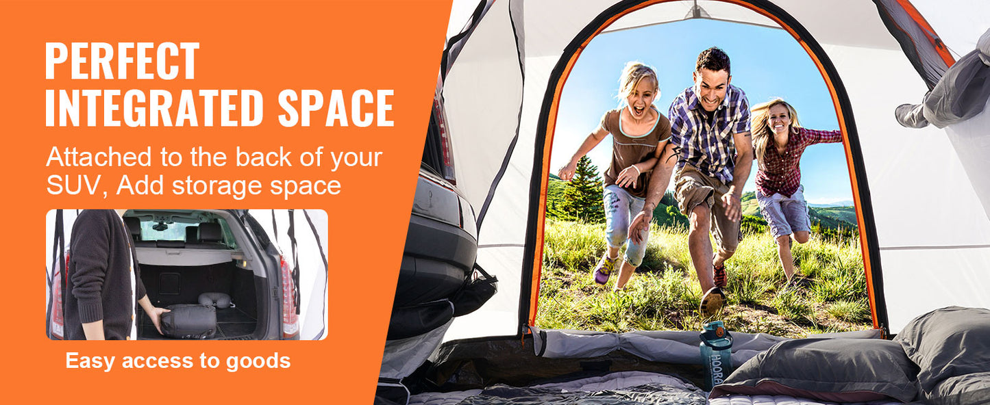 SucceBuy SUV Camping Tent Rear Attachment For Van Hatch Tailgate