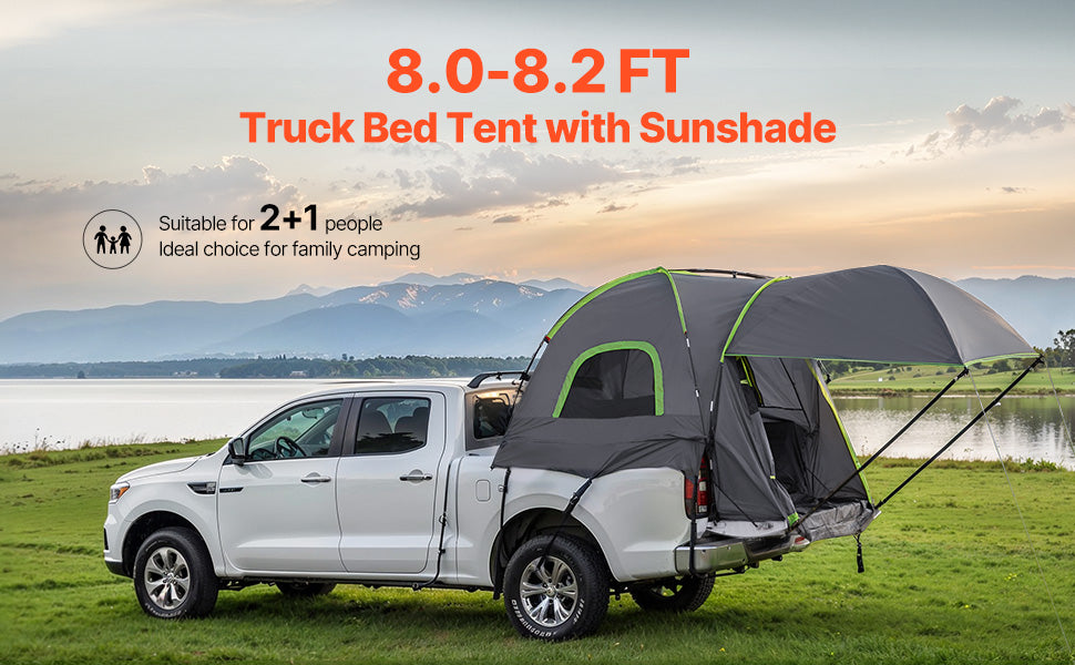 SucceBuy Pickup Truck Tent for Camping Waterproof PU2000 With Awning