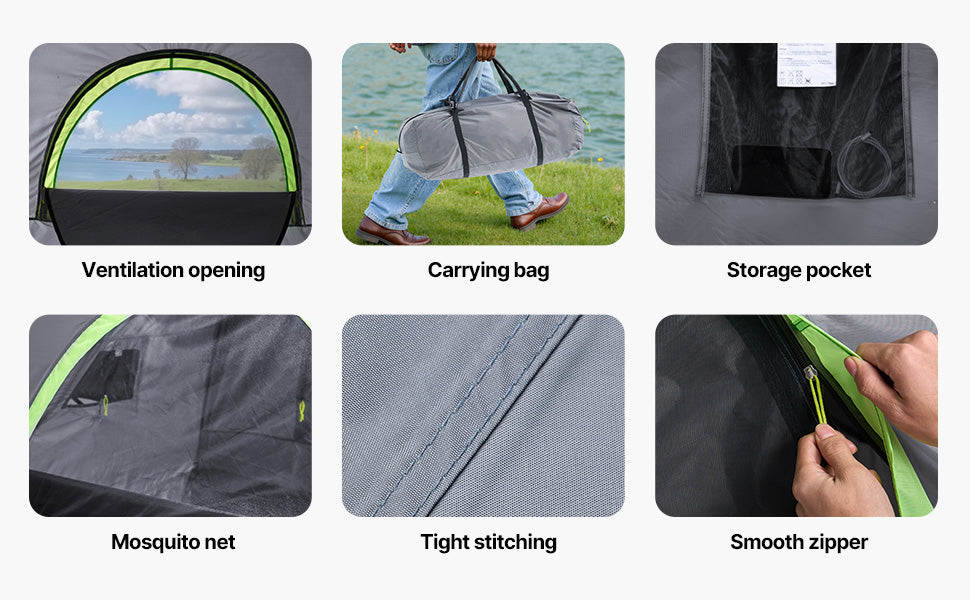 SucceBuy Pickup Truck Tent for Camping Waterproof PU2000 With Awning
